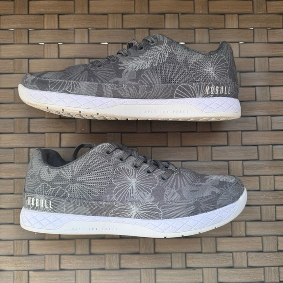 NOBULL Shoes - Nobull Late Bloomer Canvas Trainer Women's 8 Gray Athletic Gym Sneakers Shoes